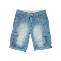 Boys Generous Fit Denim Cargo Shorts 100% Cotton