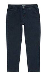 Dark Blue Boys Plus Size, Generous Fit, Adjustable Waist Western jeans
