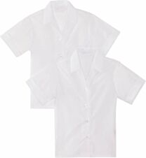 Sturdy Kids Twin Pack Revere (open) Collar Blouses 50-56in Chest