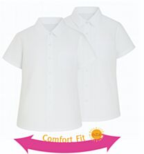 Short Sleeved Comfort Fit Blouses 2 Pack - Exclusive