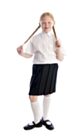 Fully Elasticated Box Pleat School Skirt - Sizes 18-46in